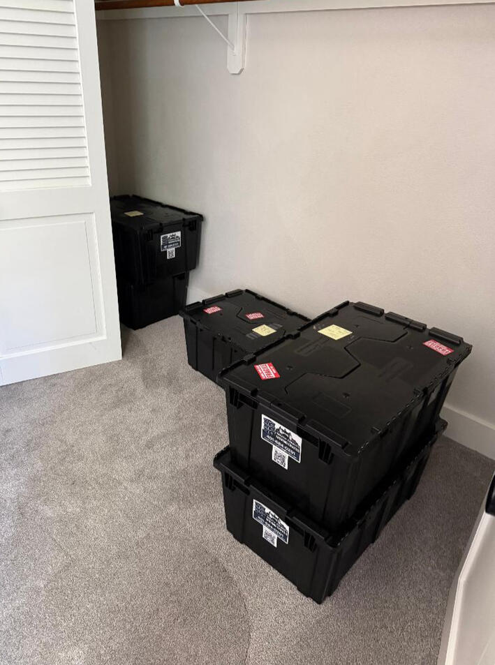Untitled Crates packed inside a West Warwick RI home